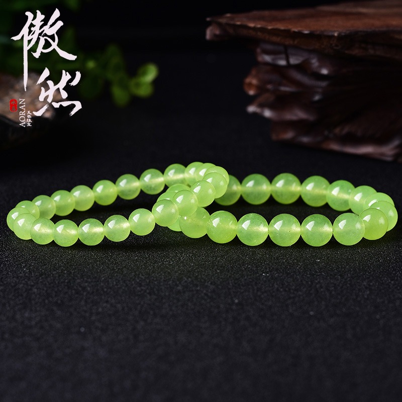 傲然葡萄色綠玉髓水晶手鏈 女款日韓飾品時尚百搭手串 小清新配飾-細節圖3