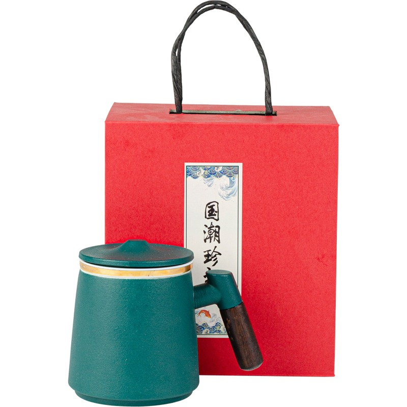 陶瓷辦公室過濾泡茶杯水杯家用刻字馬克杯大容量帶蓋logo-細節圖5