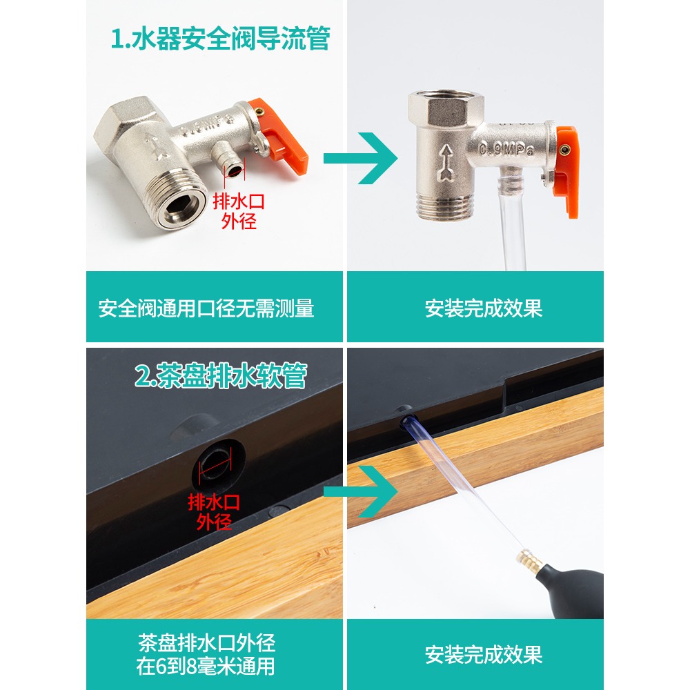 熱水器放水管加長延長耐高溫透明軟管冷熱地熱暖氣分水器排水管子-細節圖4