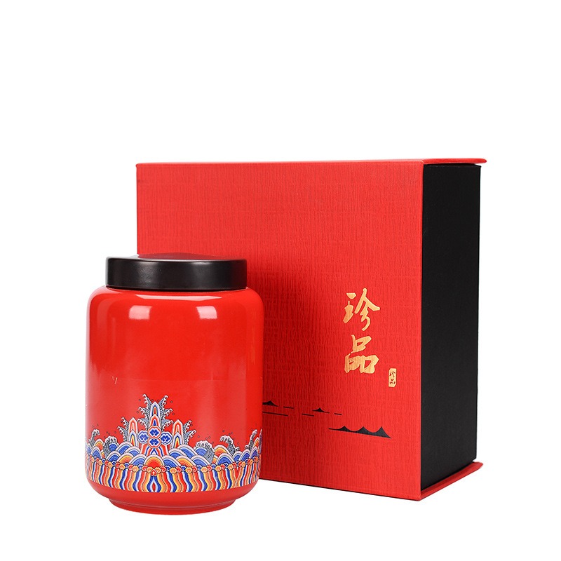 茶葉包裝盒空禮盒高檔茶葉罐陶瓷紅茶包裝盒碧螺春信陽毛尖包裝盒-細節圖5