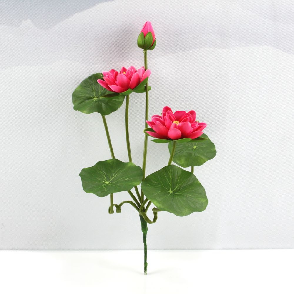 花瓶凈水瓶 假蓮花仿真荷花佛堂供花仿真花禮佛花-細節圖6