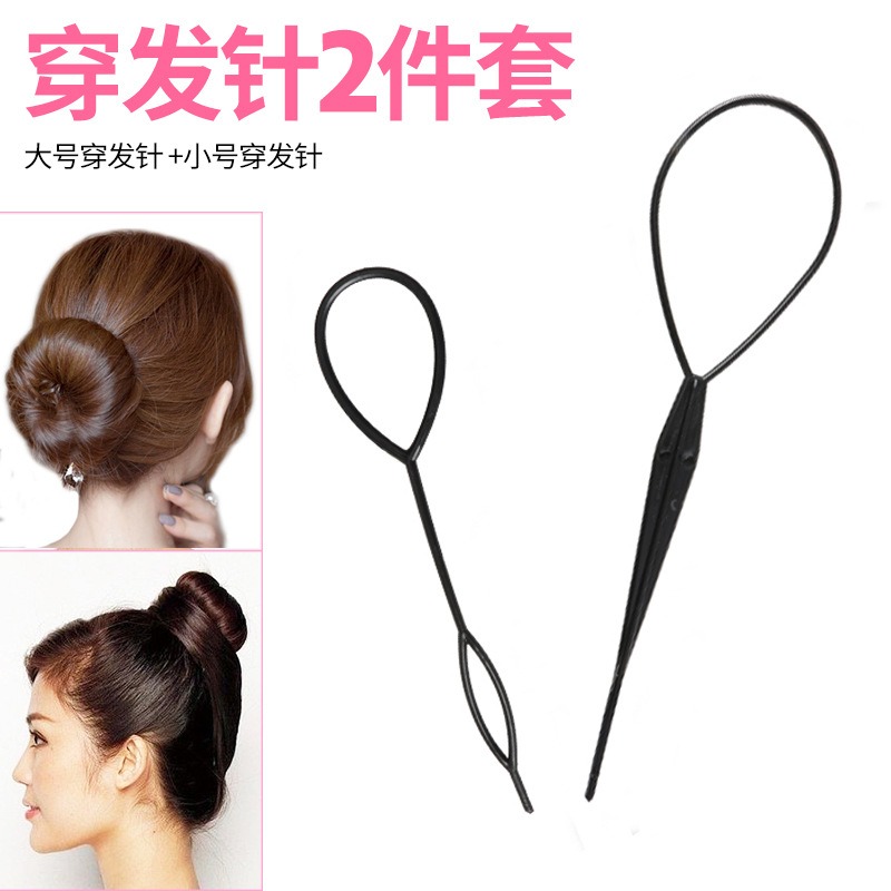 兒童拉發器女扎頭發穿發器掏發器勾頭發盤發器盤頭神器編發拉發針-細節圖4
