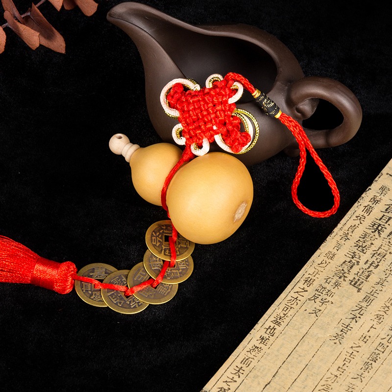 門對門小葫蘆掛件家用擺件門口吉祥物掛飾-細節圖2