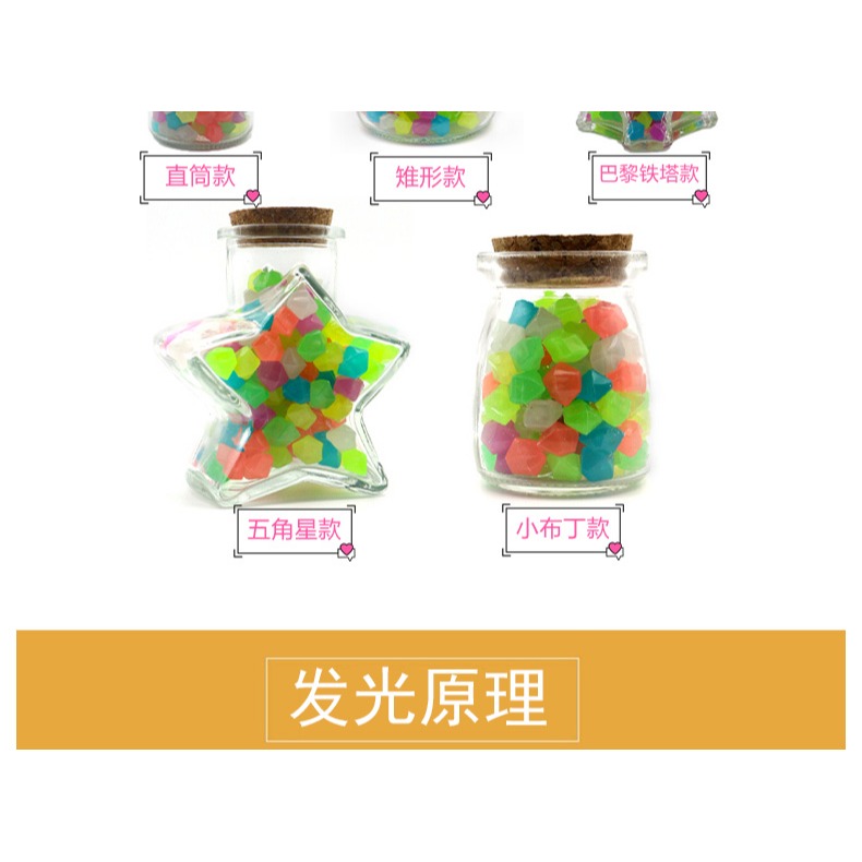 夜光石熒光石菱形冰塊發光石頭碎石寶石鉆石魚缸花園造景裝飾擺件-細節圖10