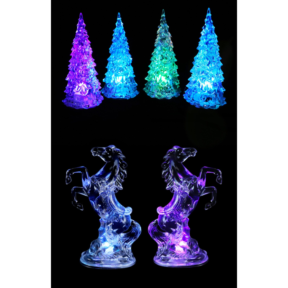 刺身擺盤裝飾品閃燈冰雕模具激光水晶燈七彩LED燈泡裝盤模具工具-細節圖8
