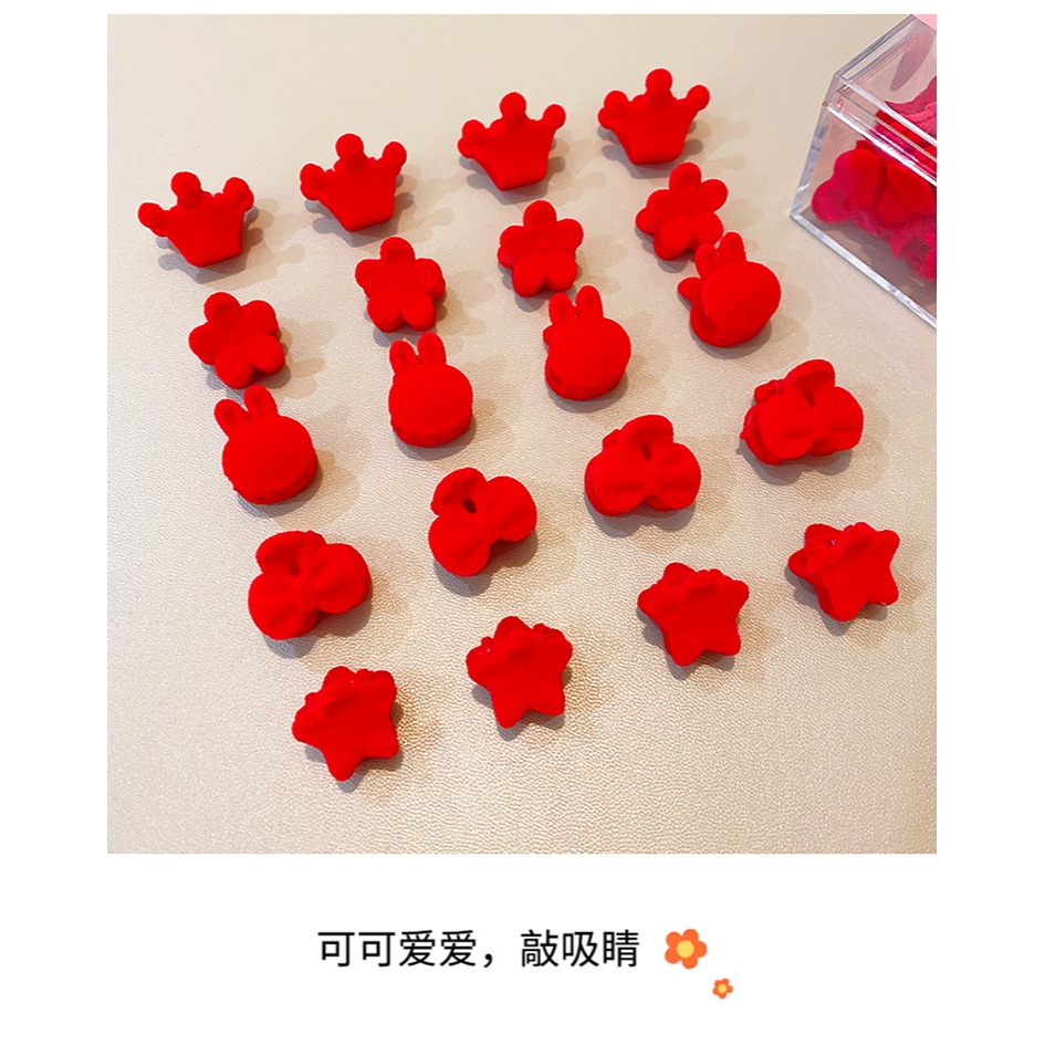 紅色小抓夾兒童女童劉海夾碎發夾女寶寶新年過年發卡夾子發飾頭飾-細節圖9