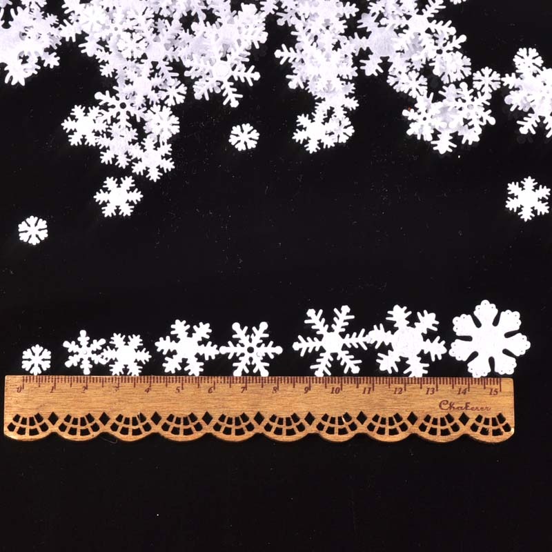 無紡布白色雪花聖誕節裝飾粘貼配件DIY手工藝創作材料包100/包-細節圖4