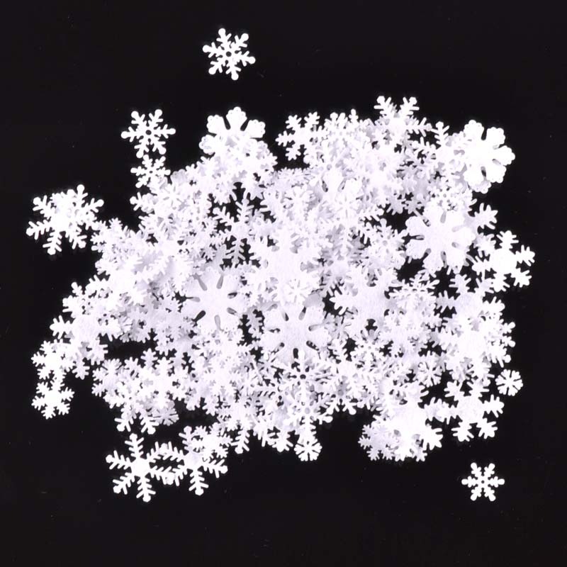 無紡布白色雪花聖誕節裝飾粘貼配件DIY手工藝創作材料包100/包-細節圖5