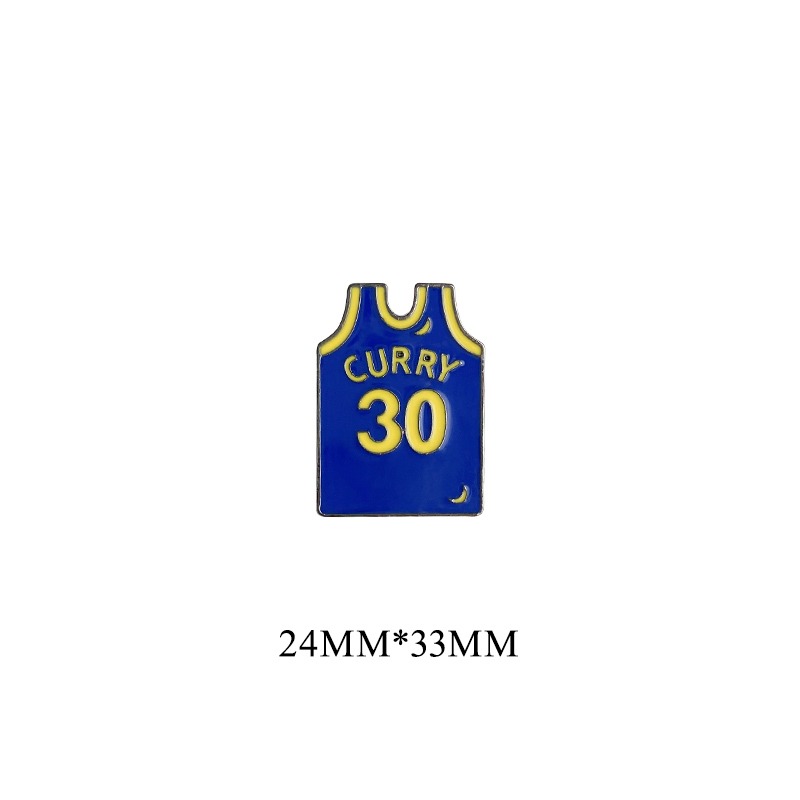 NBA球星球衣胸針籃球熱金屬徽章男個性服飾包包裝飾別針-細節圖10