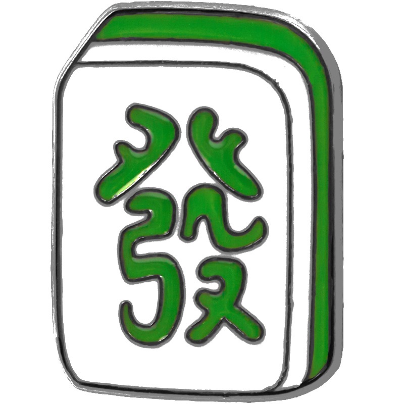 過年飾品麻將胸針徽章勛章中發白板別針創意禮物周邊-細節圖5