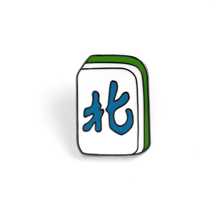 過年飾品麻將胸針徽章勛章中發白板別針創意禮物周邊-細節圖10