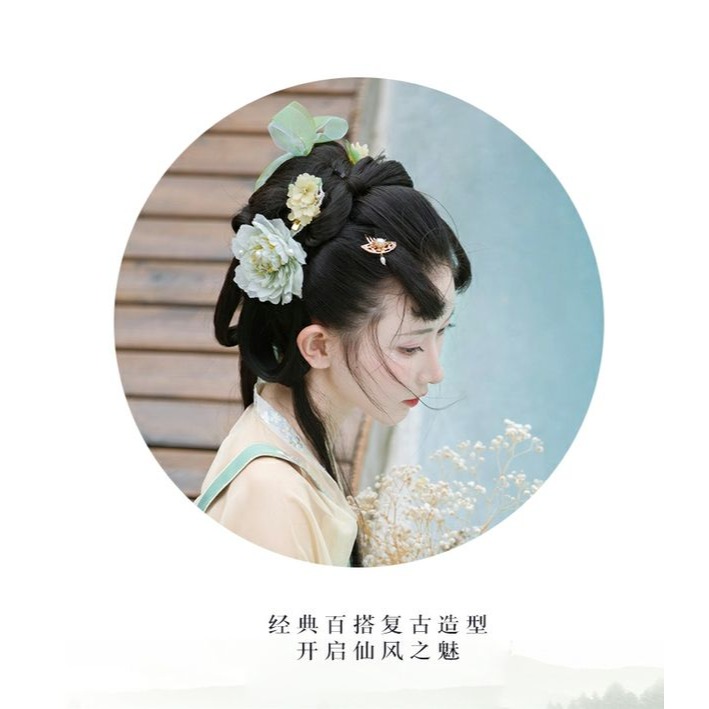 古裝漢服前額仿真影視攝影女古風COS寫真假發貼片齊眉穗側邊劉海-細節圖9