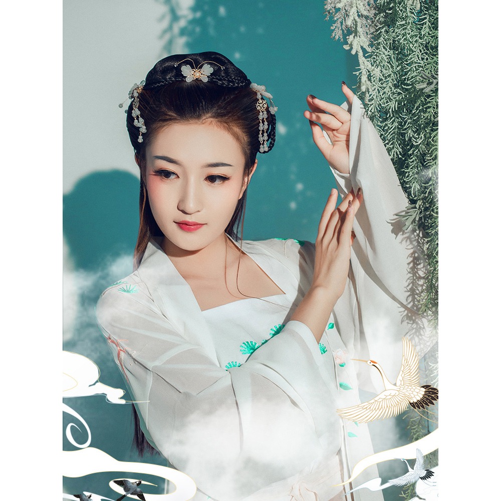 古裝假發無底麻花發包全發絲軟8字包漢服日常仙女發髻cos造型-細節圖5