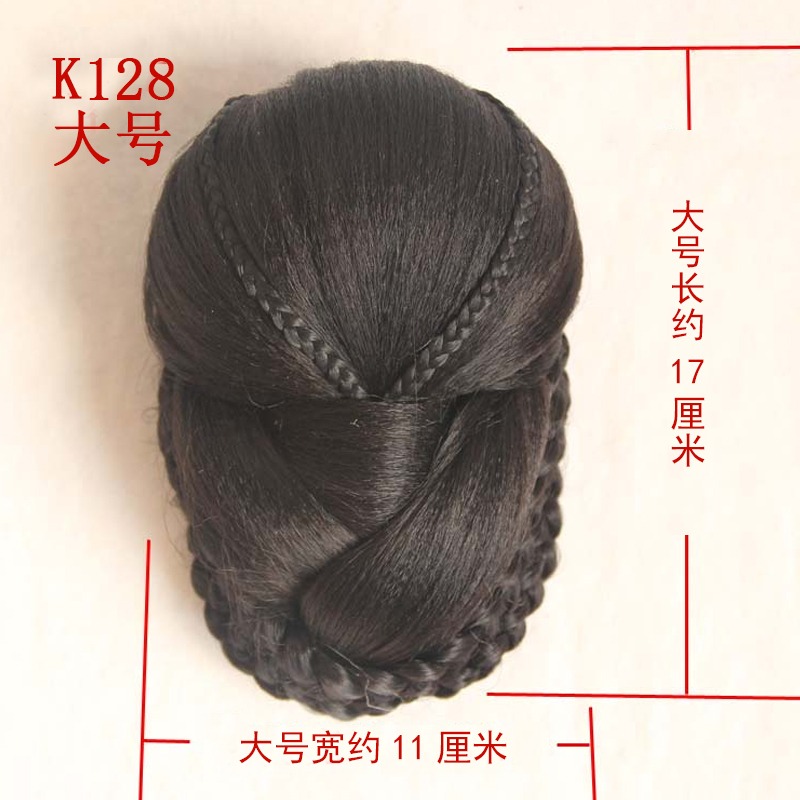 古裝假發古代造型頭飾影樓新娘發髻假發秀禾兒童頭後區仙女大發包-細節圖2