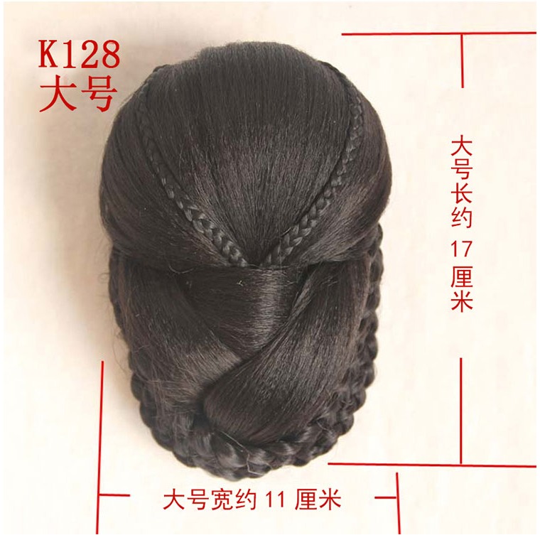 古裝假發古代造型頭飾影樓新娘發髻假發秀禾兒童頭後區仙女大發包-細節圖6