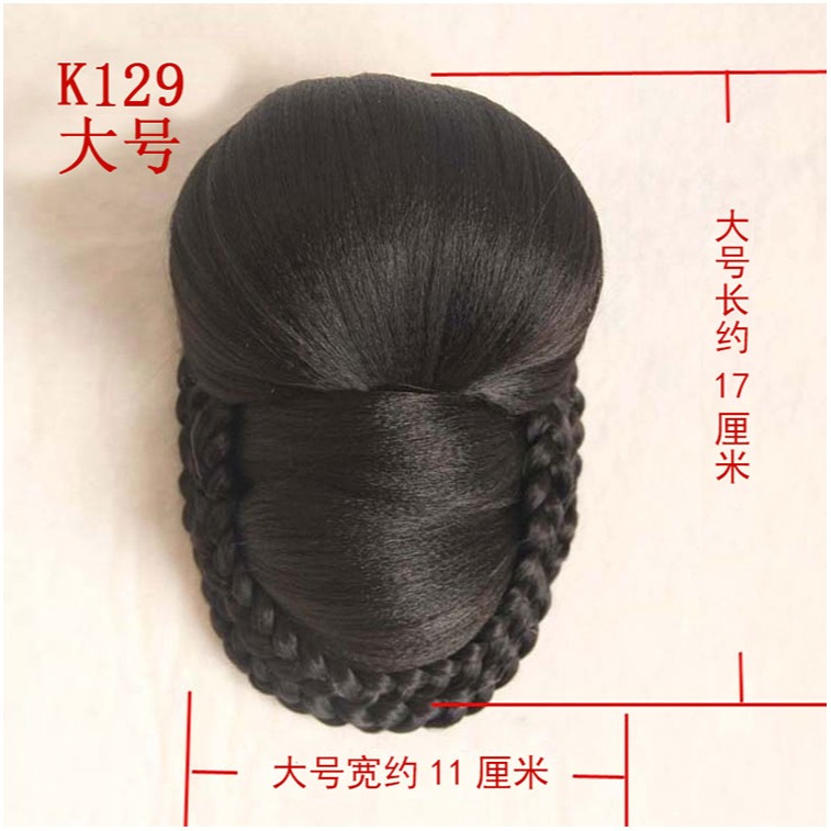 古裝假發古代造型頭飾影樓新娘發髻假發秀禾兒童頭後區仙女大發包-細節圖8