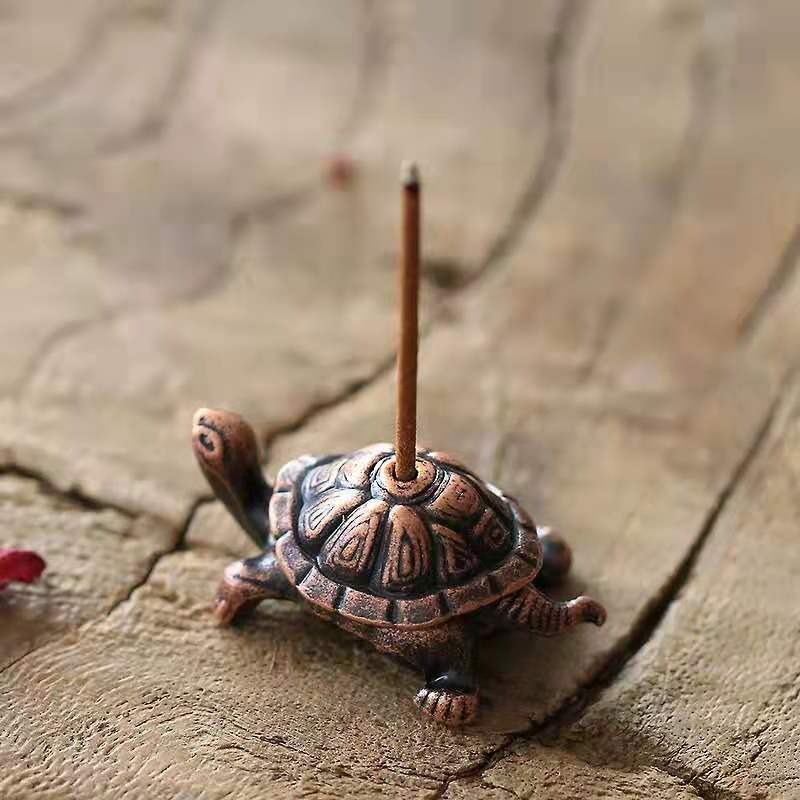 銅合金動物昆蟲香插螞蟻蝸牛茶寵茶玩小巧擺件精品小香爐香座香架-細節圖3