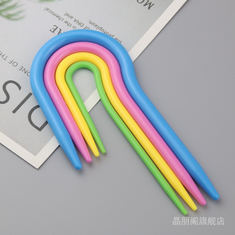 DIY手工縫線針鈕麻花針?弓形針?編織工具手工縫合針U型針毛衣針-細節圖10