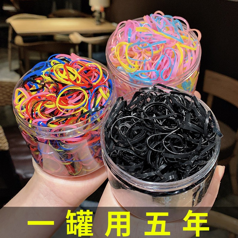 少女心糖果色一次性橡皮筋盒裝發圈兒童寶寶不傷發扎發頭繩頭飾品-細節圖4