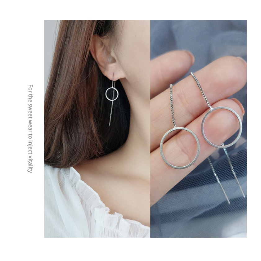 2021年新款韓國高級感耳環女氣質網紅百搭飾品s925鍍銀針耳釘耳線-細節圖9