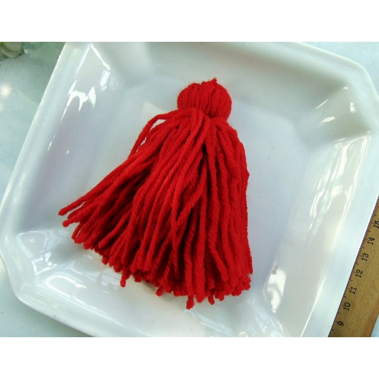 長10cm大號毛線吊穗彩色流蘇掛件中國古風手工diy裝飾配件6個-細節圖7
