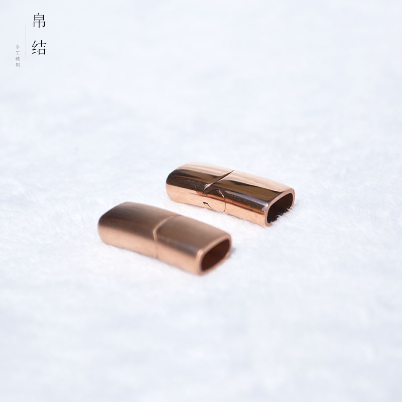扁磁扣手繩扣頭龍鱗扣編織繩尾扣diy連接不銹鋼磁鐵扣手鏈扣配件-細節圖2