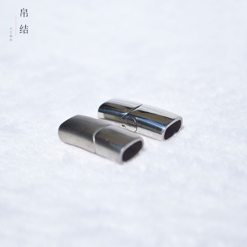扁磁扣手繩扣頭龍鱗扣編織繩尾扣diy連接不銹鋼磁鐵扣手鏈扣配件-細節圖4