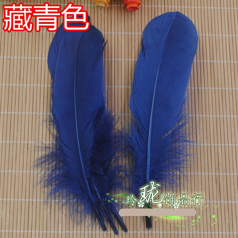 50根diy手工彩色羽毛配件15-20cm大飄羽毛鵝毛帽子服裝輔料配件-細節圖8