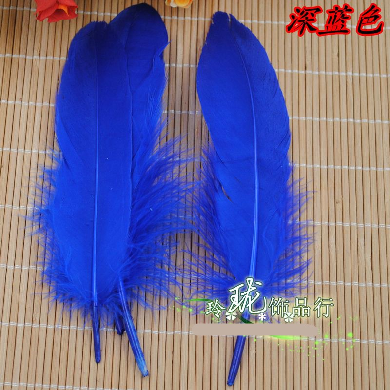 50根diy手工彩色羽毛配件15-20cm大飄羽毛鵝毛帽子服裝輔料配件-細節圖9