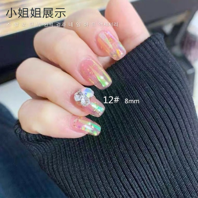美甲飾品堆鉆捷克尖底鉆指甲透明鉆組合鉆平底小鉆日系-細節圖6
