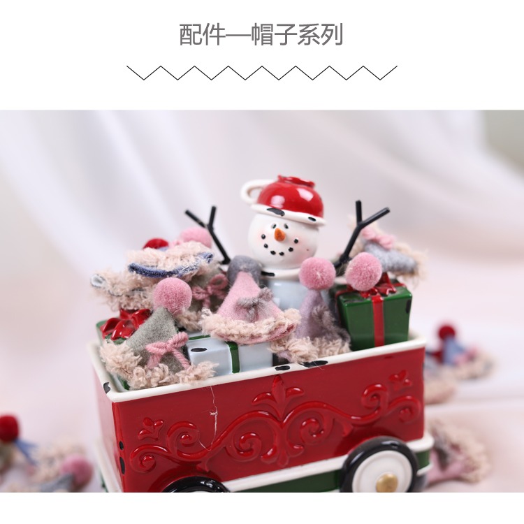聖誕節裝飾品羊毛氈小紅帽聖誕樹裝飾花環飾品配飾diy手工材料5個-細節圖7
