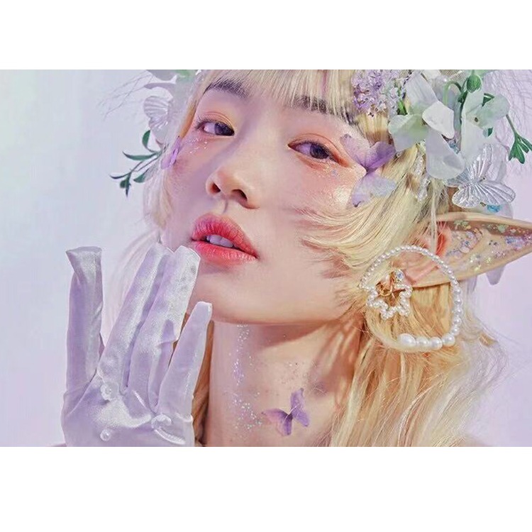 網紅眼妝薄紗小蝴蝶貼臉飾品鉆化妝新娘兒童舞臺珍珠妝面臉部裝飾-細節圖10