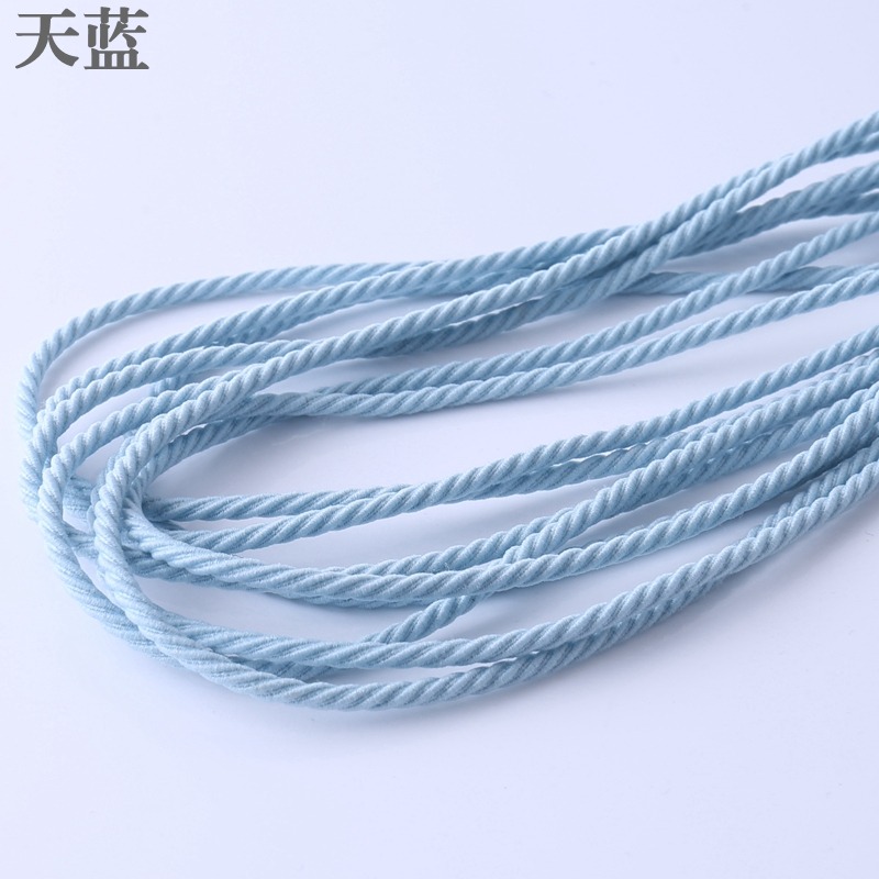 2.5MM螺旋皮筋diy發繩材料高彈力手工自制發圈材料馬尾發繩百搭-細節圖2