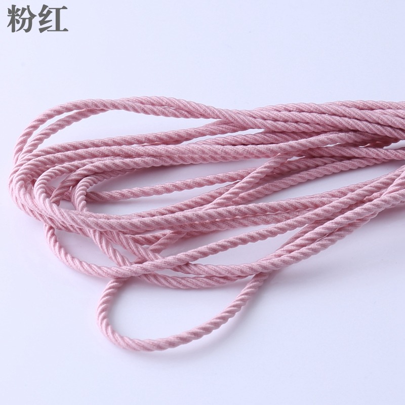2.5MM螺旋皮筋diy發繩材料高彈力手工自制發圈材料馬尾發繩百搭-細節圖3