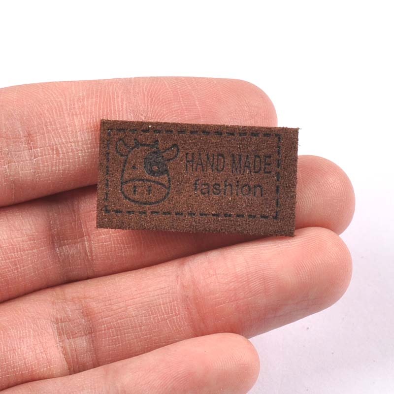 彩色手工製作布標布貼奶牛圖案服飾標簽20個/包-細節圖8