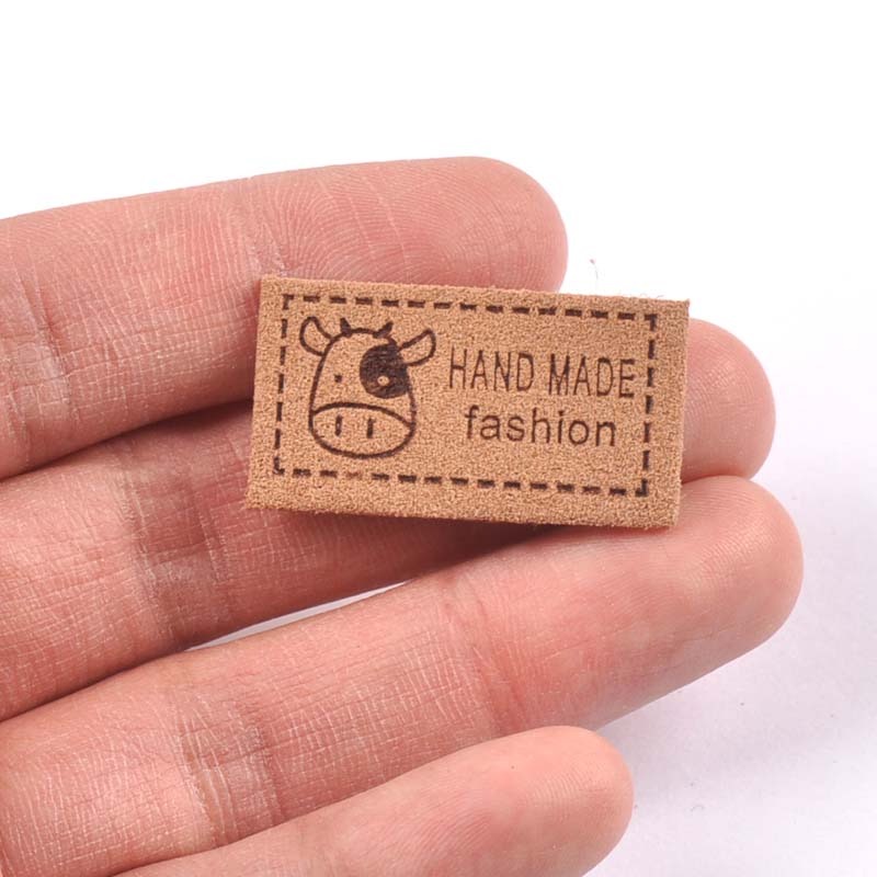 彩色手工製作布標布貼奶牛圖案服飾標簽20個/包-細節圖10