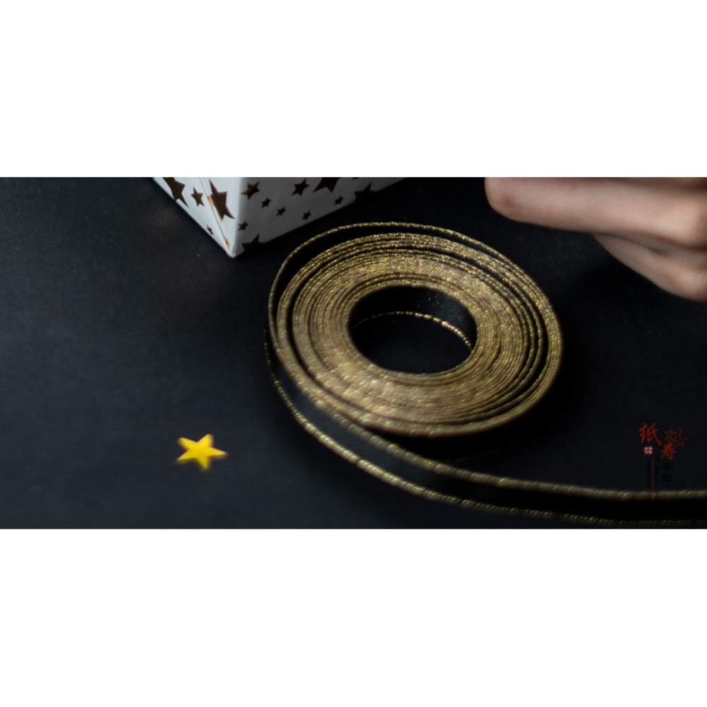 1cm金邊銀邊絲帶生日禮物包裝彩帶發飾diy蝴蝶結絲帶鮮花包裝綢帶節日裝飾織帶聖誕節包裝-細節圖7