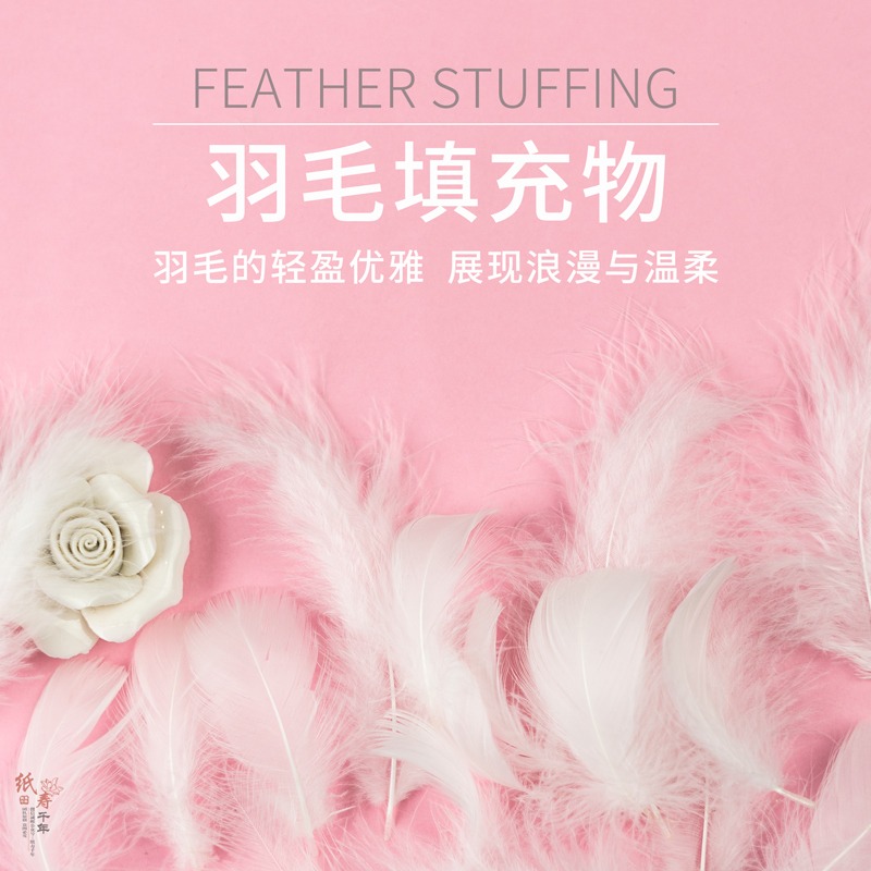 禮品盒羽毛填充禮盒馬卡龍夢幻色生日禮物裝飾求婚禮物盒填充物-細節圖2