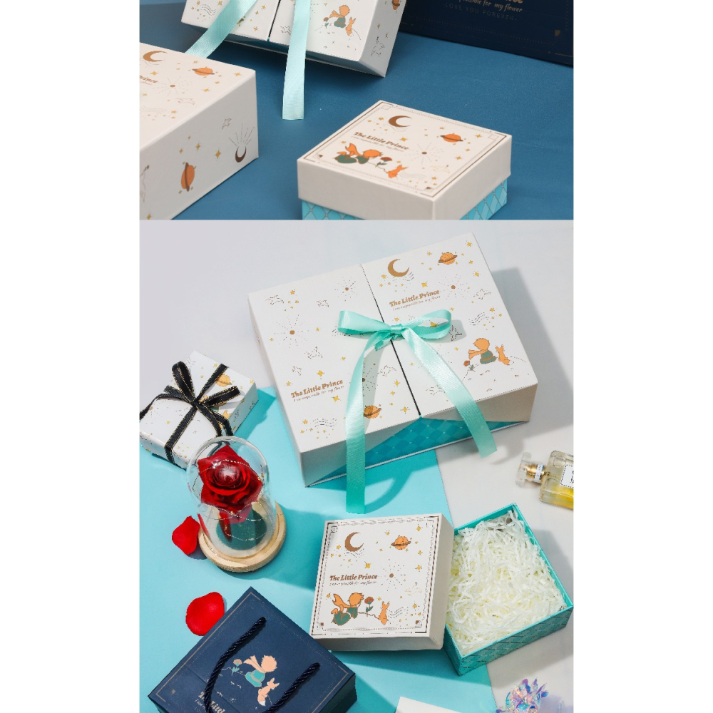 禮品盒男生高級小王子生日禮物盒ins風聖誕節禮盒送女友口紅盒-細節圖6