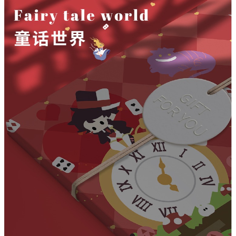 時匠禮物包裝紙愛麗絲創意ins風包裝紙生日禮物精緻禮盒搭配組合裝飾紙材料手工diy製作包裝材料定製聖誕包裝-細節圖9