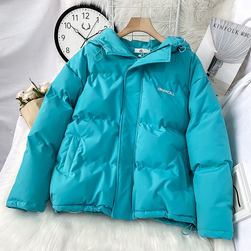 黑色外套女冬季棉服新款寬松連帽麪包服港風ins棉襖子-細節圖2