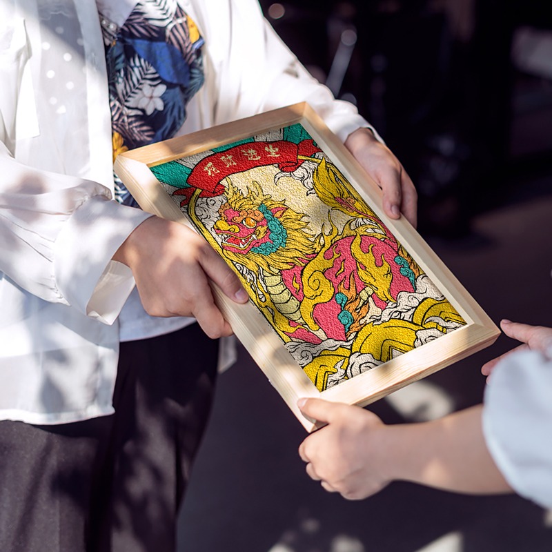 時匠 國潮系列紙漿畫DIY數字填色畫 新中式墻面掛畫 裝飾畫-細節圖2