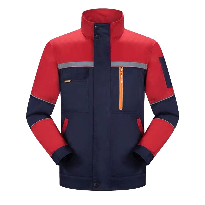 工作服男裝冬季長袖套裝耐磨純棉工廠汽修工服定製勞保服春秋上衣-細節圖4