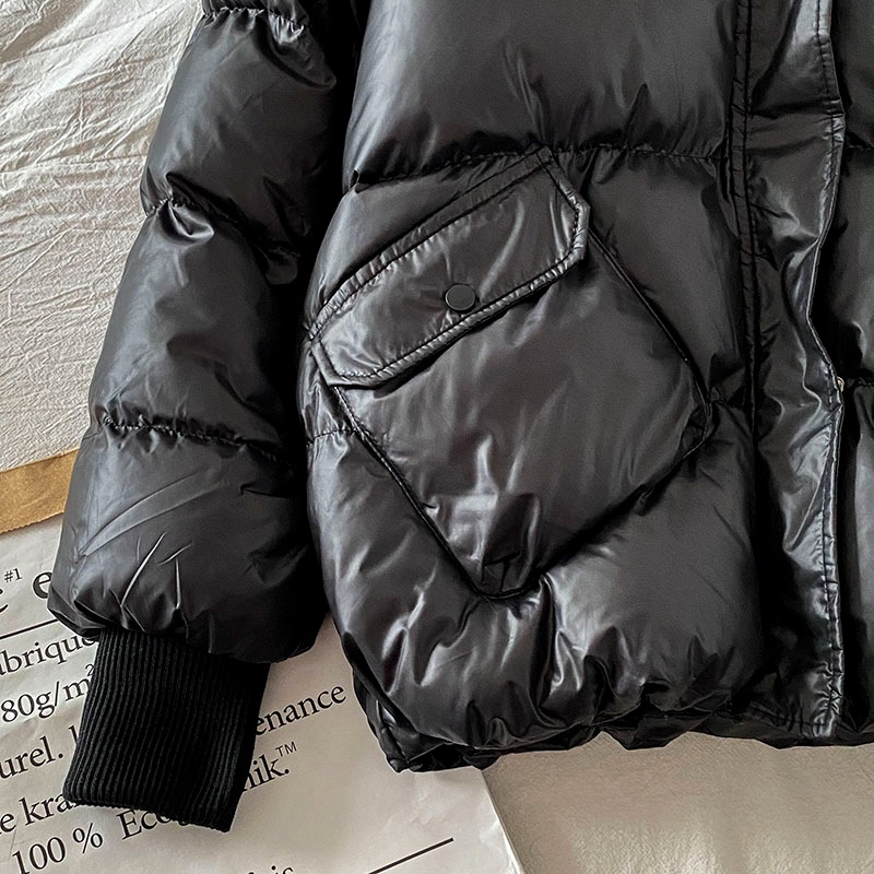 黑色加厚小棉襖棉服女新款冬裝設計感小眾短款棉衣爆款外套-細節圖3