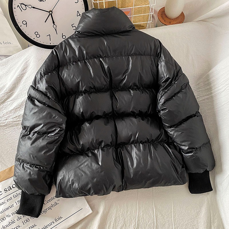 黑色加厚小棉襖棉服女新款冬裝設計感小眾短款棉衣爆款外套-細節圖4