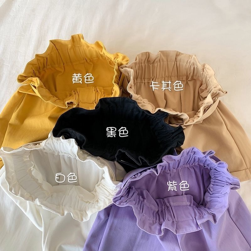 夏季女童純色短褲夏裝中大童夏季薄款女孩外穿百搭洋高腰夏天褲子-細節圖8