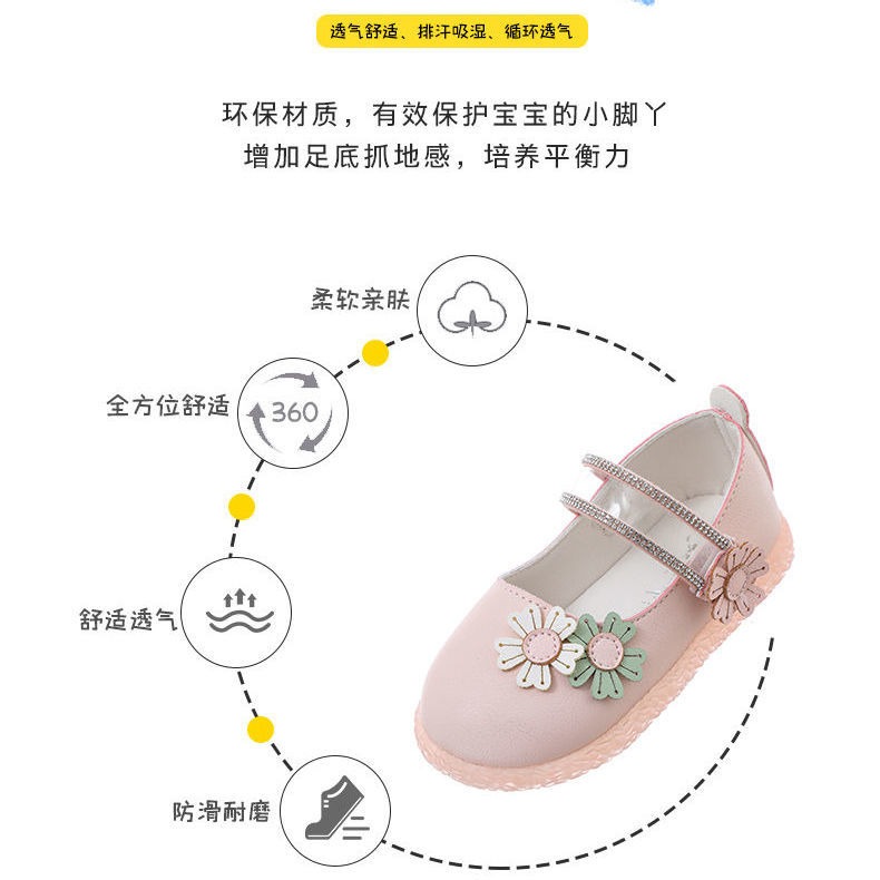 2022女寶寶公主鞋子夏季歲嬰兒軟底步鞋小童百搭女童單鞋小皮鞋女-細節圖3
