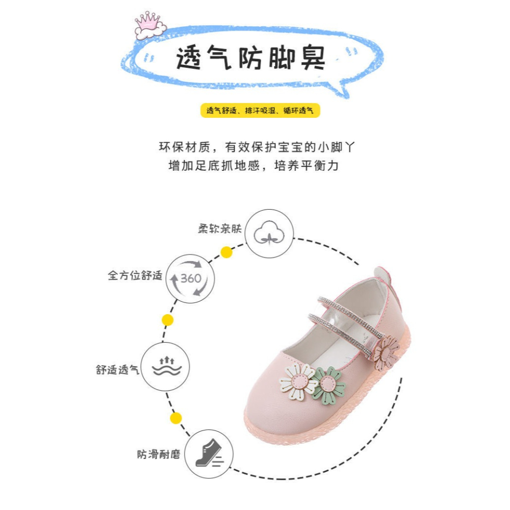 2022女寶寶公主鞋子夏季歲嬰兒軟底步鞋小童百搭女童單鞋小皮鞋女-細節圖9