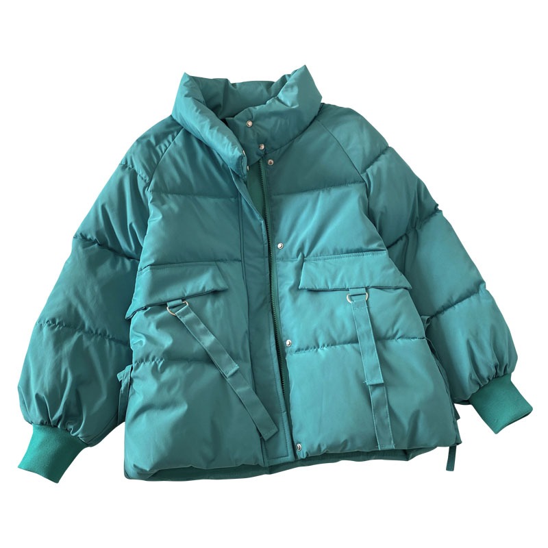 湖綠色小個子麪包服女新款冬天棉服設計感小眾棉衣外套棉襖-細節圖5