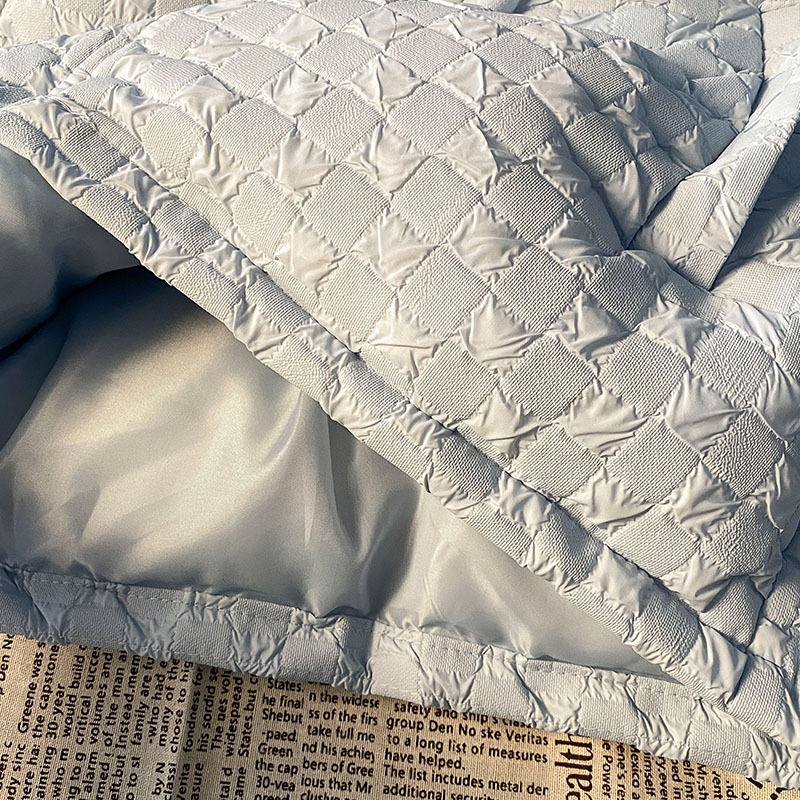 淺藍華夫格棉服女新款冬季ins爆款小個子甜美加厚棉衣外套-細節圖3